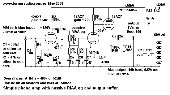 Schematic 3 x 12ax7
phono passive eq.